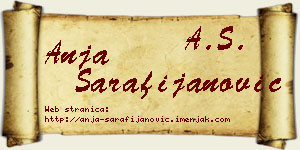 Anja Sarafijanović vizit kartica